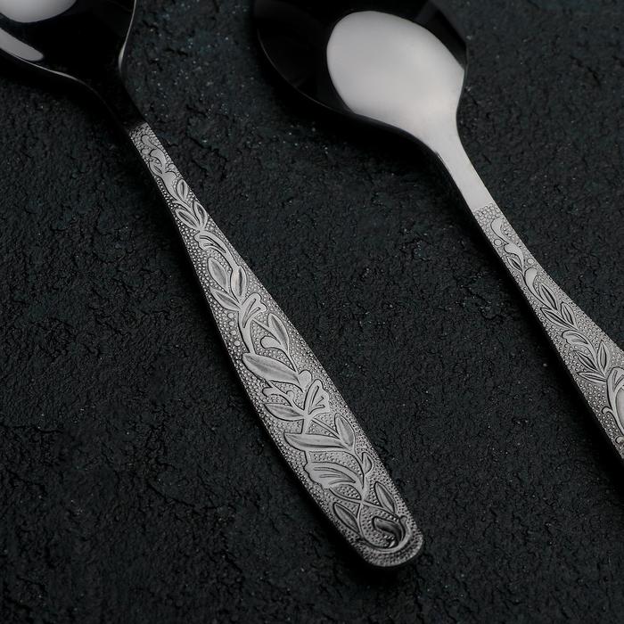 фото Ложка чайная «уралочка», толщина 2 мм, цвет серебряный добросталь (нытва)