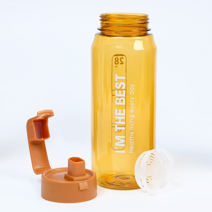 фото Бутылка для воды "заряд энергии", 850 мл , 23 х 7 см, коричневая мастер к