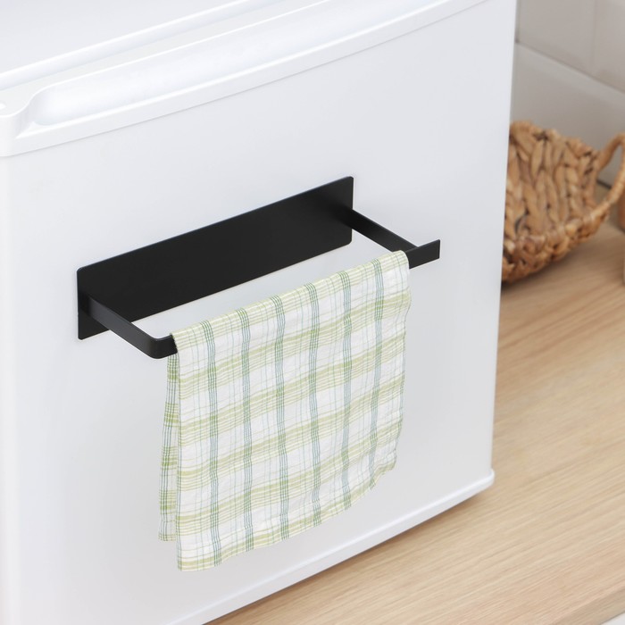 фото Держатель на магните, 25×8×5,5 см, цвет чёрный