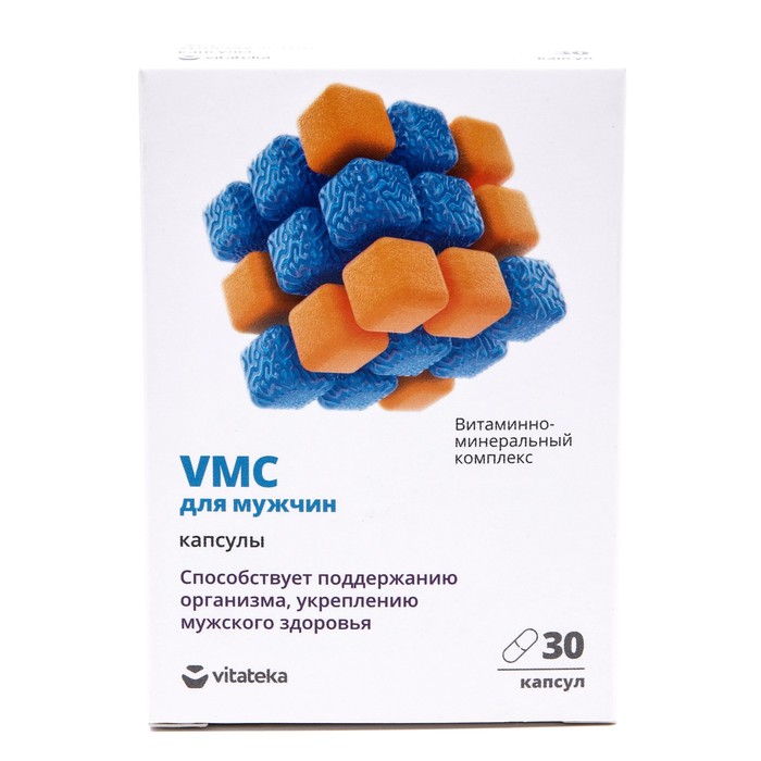 фото Витаминно-минеральный комплекс для мужчин витатека vmc, 30 капсул по 0.75 г