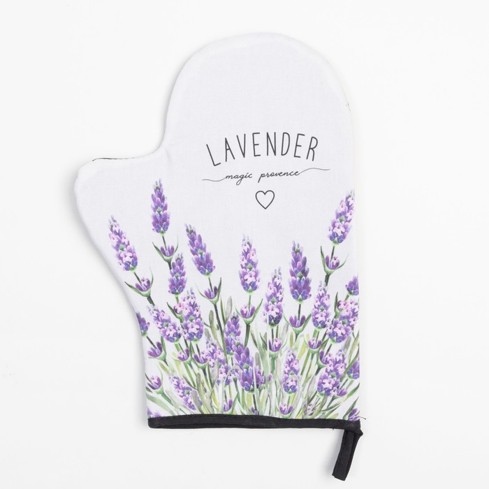фото Варежка-прихватка "lavender" 20х28см,саржа, 100% х/л, ватин 250г/м2 этель