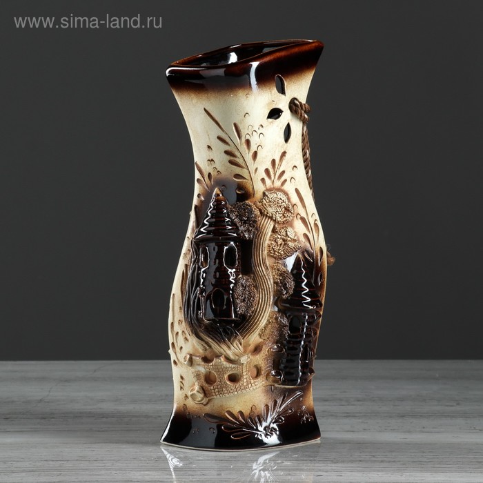 Ваза керамическая "Натали", настольная, с замками, декор лепка, 30 см
Ваза керамическая "Натали", настольная, с замками, декор лепка, 30 см