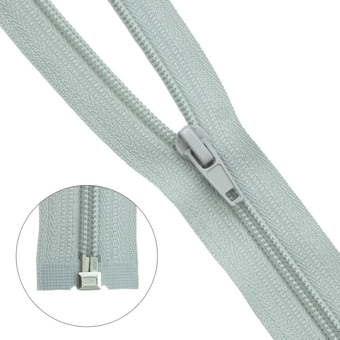 фото Молния витая, т5, 1 замок, размер 70 см (154 (310) бледно-серый)