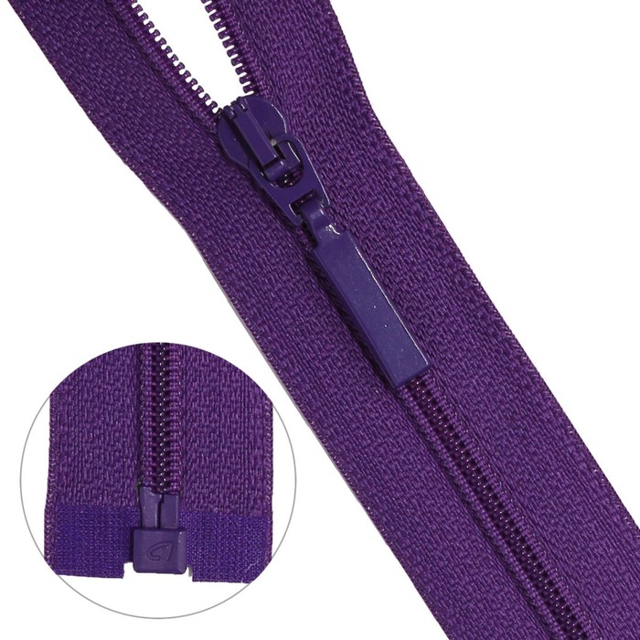 фото Молния витая, т6, 1 замок, размер 85 см (865 яр.фиолетовый)