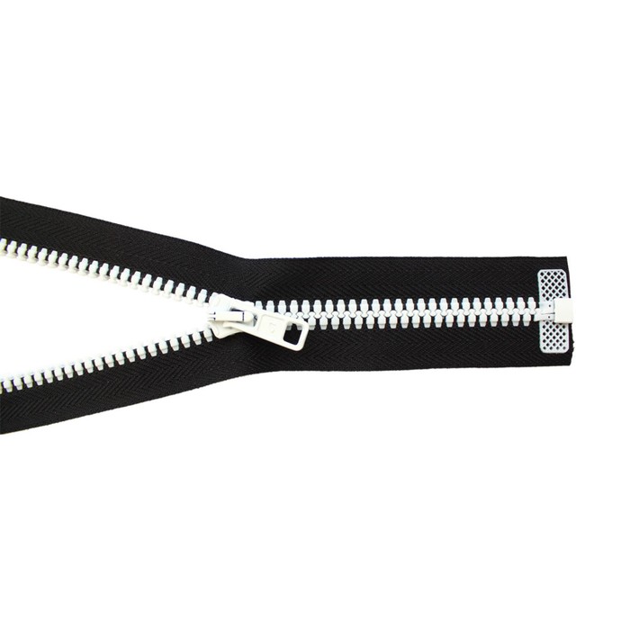 фото Молния тракторная, т10 10 (6 мм), 1 замок, размер 40 см (077 чёрный/001 белый)