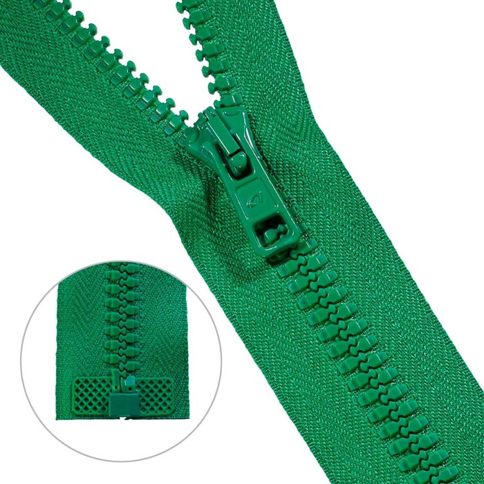 фото Молния тракторная, т10 10 (6 мм), 1 замок, размер 45 см (050 яр.зелёный)