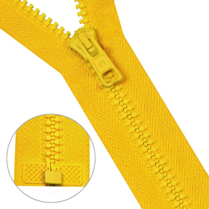 фото Молния тракторная, т10 10 (6 мм), 1 замок, размер 45 см, 25 шт. в упаковке (162 мимоза)