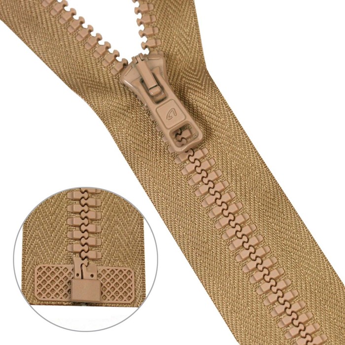 фото Молния тракторная, т10 10 (6 мм), 1 замок, размер 50 см, 25 шт. в упаковке (071 светло-бежевый)