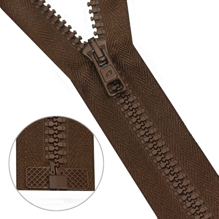 фото Молния тракторная, т10 10 (6 мм), 1 замок, размер 75 см, 25 шт. в упаковке (066 светло-коричневый)