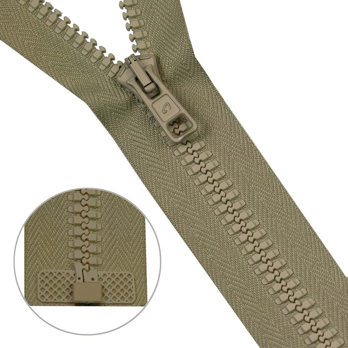 фото Молния тракторная, т10 10 (6 мм), 1 замок, размер 85 см, 25 шт. в упаковке (110 фисташковый)