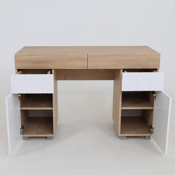 фото Стол письменый кристабель-10 1200х450х790 дуб ирландский/белый матовый