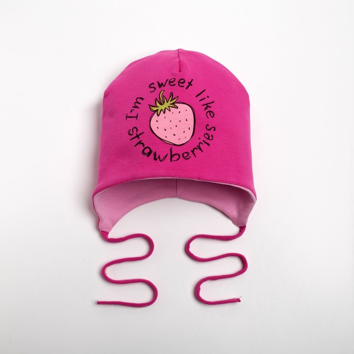 фото Шапка для девочки, цвет розовый, размер 46 basia