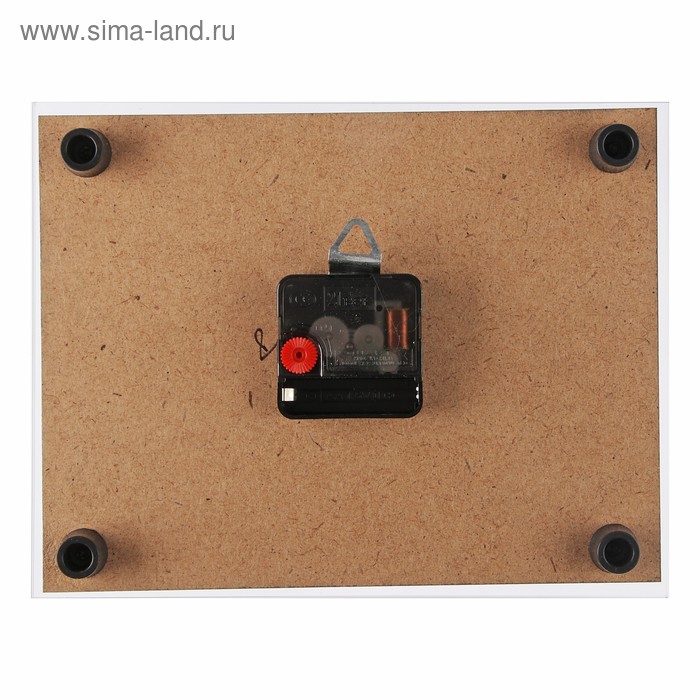 фото Часы-картина настенные, серия: цветы, "розовый лотос", 20х26 см рубин