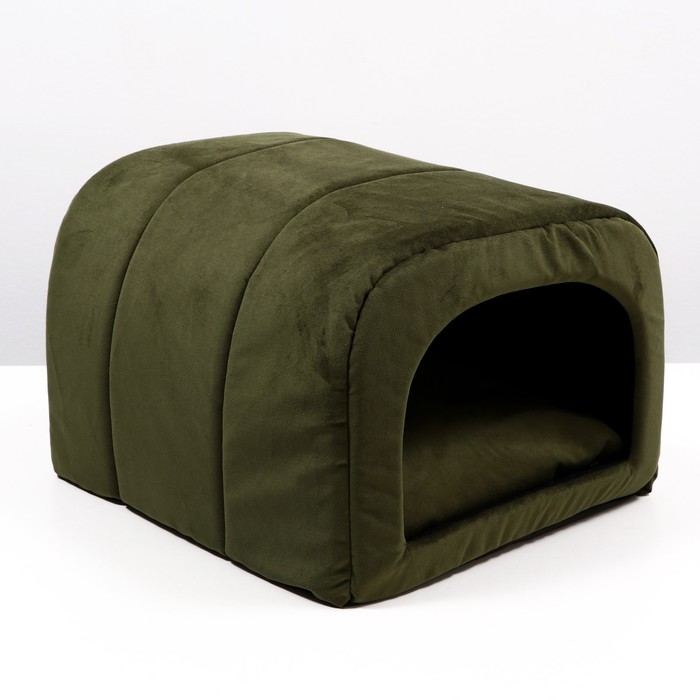 фото Домик мягкий с подушкой 36х45х55 см, зеленый пижон