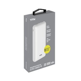 Внешний аккумулятор TFN Ultra Charge PD 20, 3А, 20000 мАч, 2 USB, Type-C, microUSB, белый
Внешний аккумулятор TFN Ultra Charge PD 20, 3А, 20000 мАч, 2 USB, Type-C, microUSB, белый