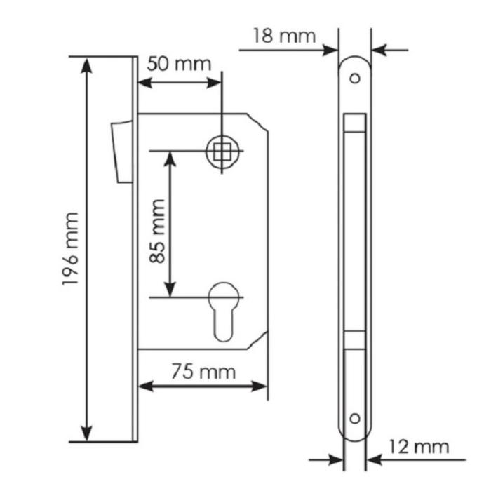фото Замок магнитный под цилиндр mm 2085 pg, золото morelli