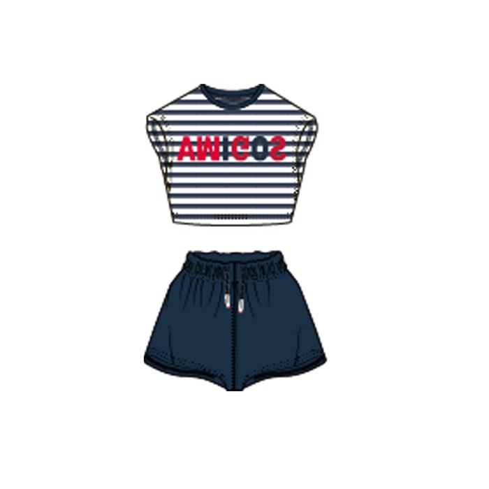 фото Комплект для девочки: футболка, шорты, рост 170 см playtoday