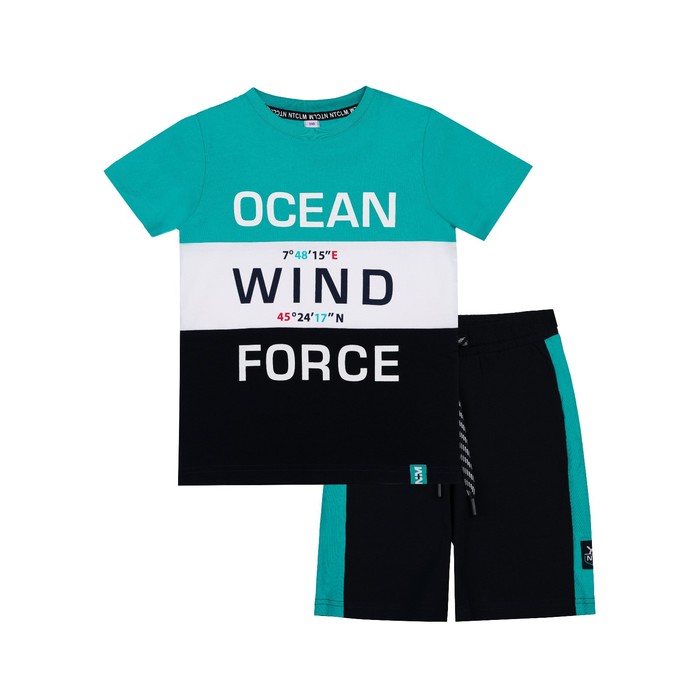 фото Комплект для мальчика: футболка, шорты, рост 104 см playtoday