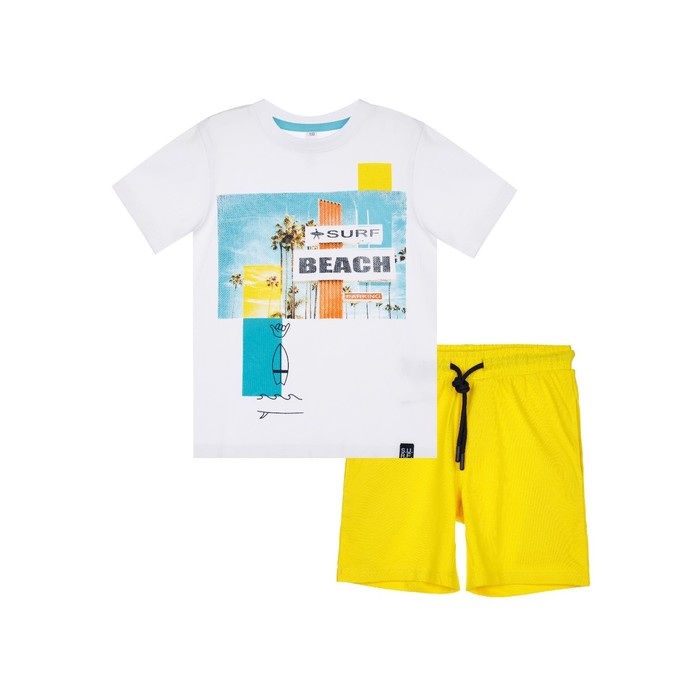 фото Комплект для мальчика: футболка, шорты, рост 110 см playtoday