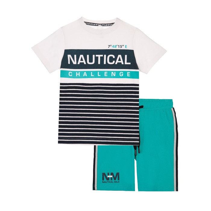 фото Комплект для мальчика: футболка, шорты, рост 122 см playtoday