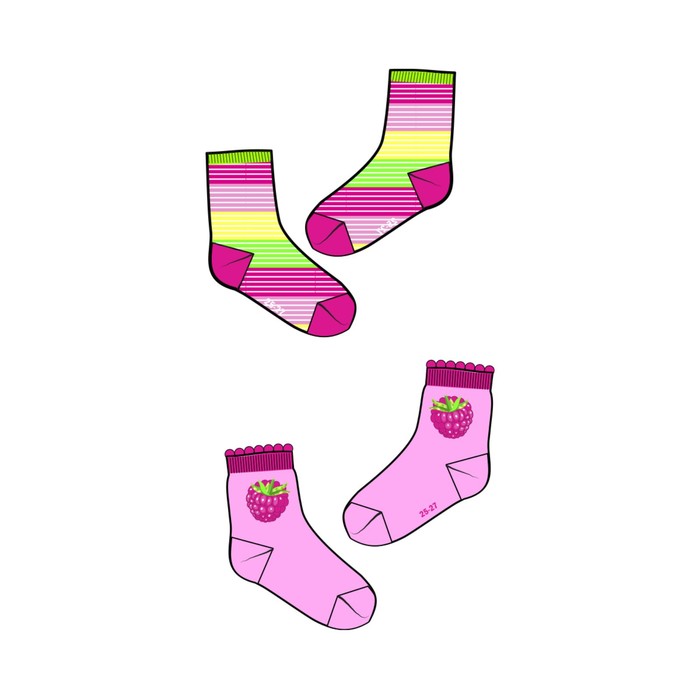 фото Носки для девочки, размер 31-33, 2 пары playtoday