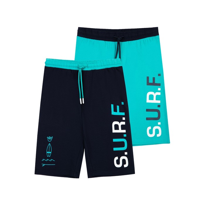 фото Шорты трикотажные для мальчика, рост 134 см, 2 шт playtoday