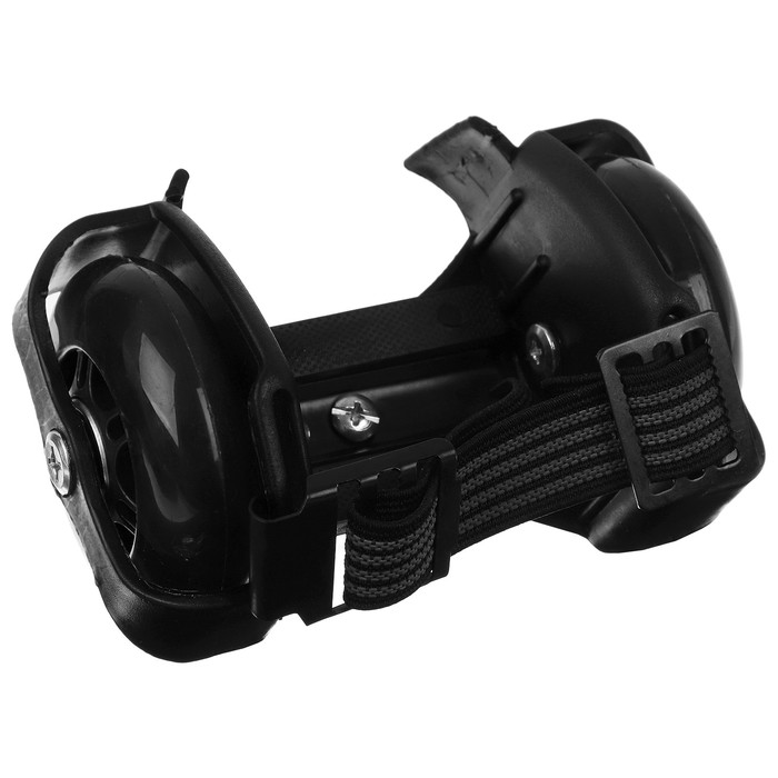 фото Ролики для обуви раздвижные мини, колеса световые рu 70 мм, abec 5, цвет черный onlytop
