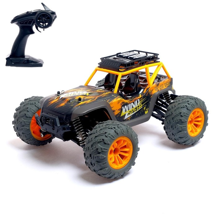 фото Джип радиоуправляемый «багги», 1:14, 4wd, полный привод, работает от аккумулятора, оранжевый