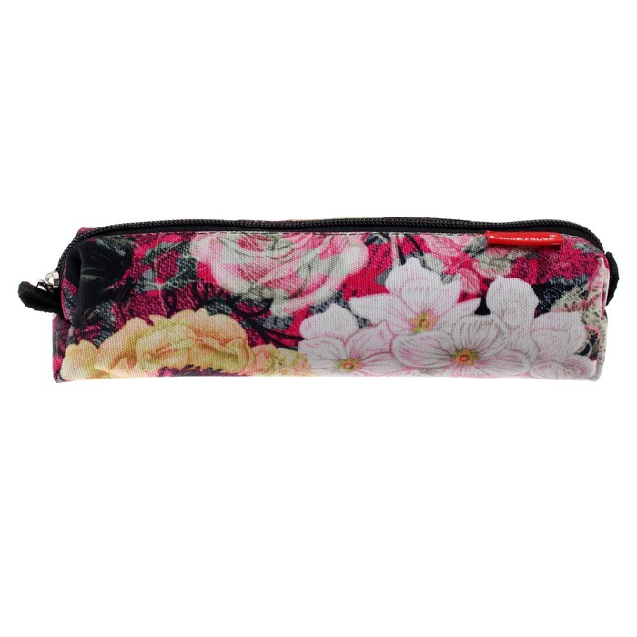 фото Пенал мягкий, 1 отделение, квадро, 50 х 210 мм, erich krause, bouquet, розовый 52173 erichkrause