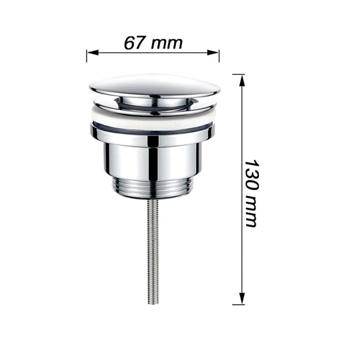 фото Донный клапан ledeme l67, для раковины, латунь, хром