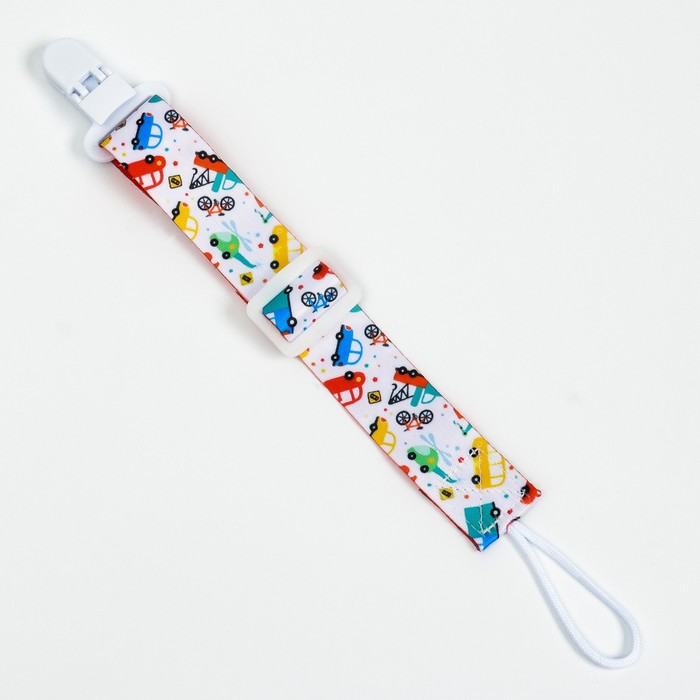 фото Держатель для пустышки на ленте «транспорт» крошка я