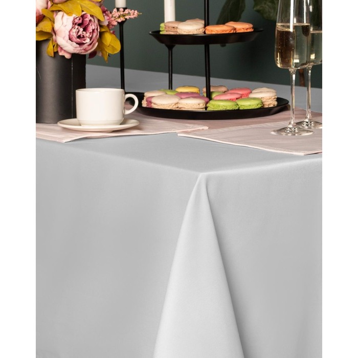 фото Скатерть круглая, размер 160х160 см, цвет белый sofi de marko