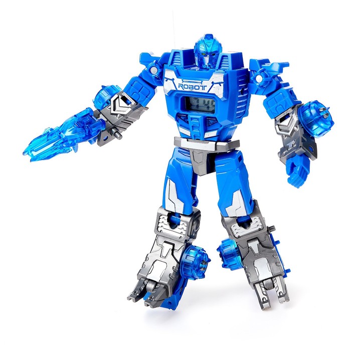 фото Робот «часы», трансформируется в робота и машинку, цвет синий