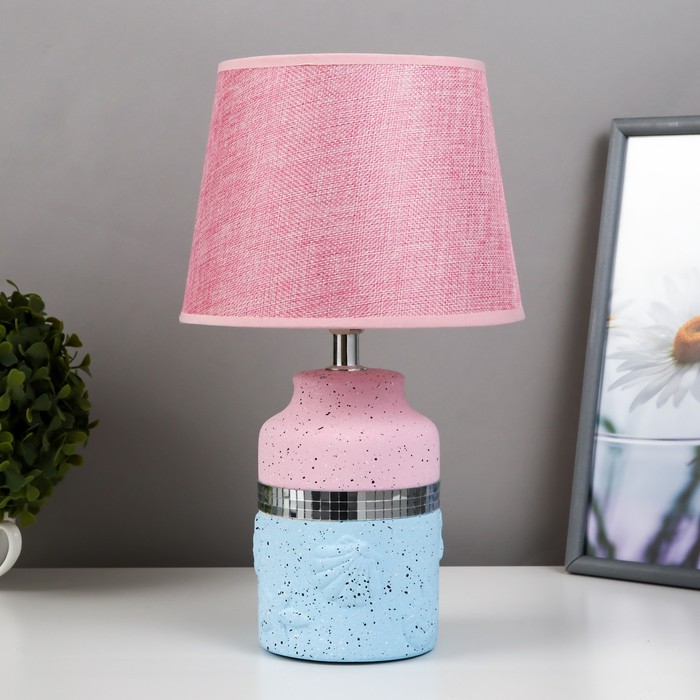 фото Настольная лампа 16838/1pk e14 40вт розово-голубой 20х20х34 см risalux