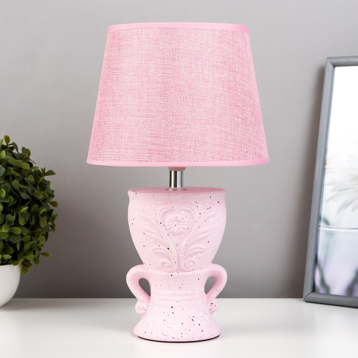 фото Настольная лампа 16825/1pk e14 40вт розовый 20х20х34 см risalux