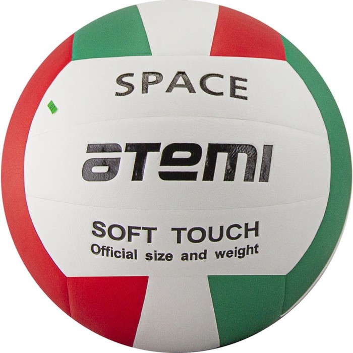 фото Мяч волейбольный atemi space, синтетическая кожа pu soft, 18 п, клееный, окруж 65-67