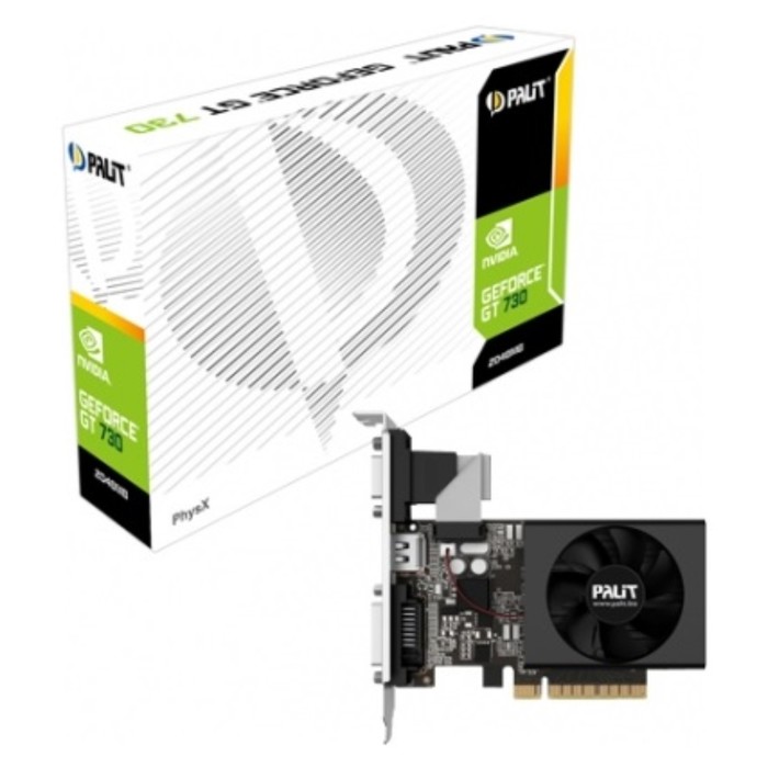 Видеокарта Palit PCI-E PA-GT730K-2GD3H GT 730, 2 Гб, 64 Bit, DDR3, 800/1804, HDMI , Ret
Видеокарта Palit PCI-E PA-GT730K-2GD3H GT 730, 2 Гб, 64 Bit, DDR3, 800/1804, HDMI , Ret