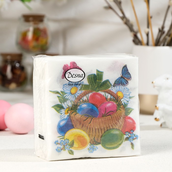 фото Салфетки бумажные " desna design" пасхальная корзина, 40 листов