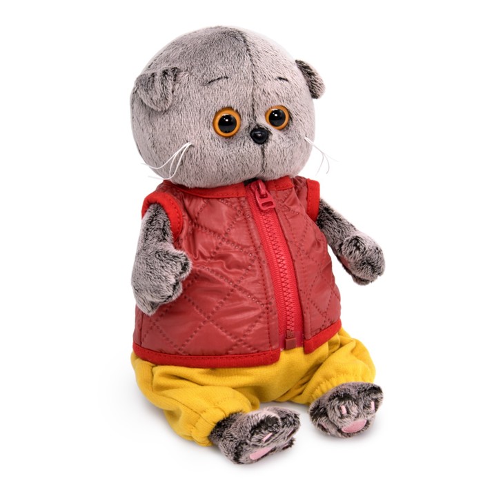 фото Мягкая игрушка «басик baby в стеганом жилете», 20 см басик и ко