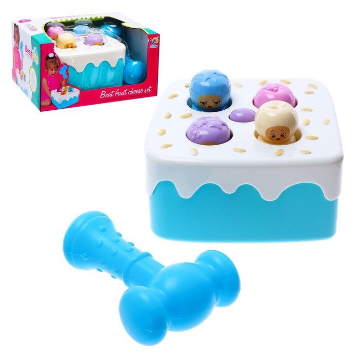 фото Стучалка «тортик», с молоточком, световые и звуковые эффекты, цвет голубой