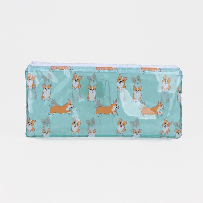 фото Косметичка-пенал на молнии, цвет мятный