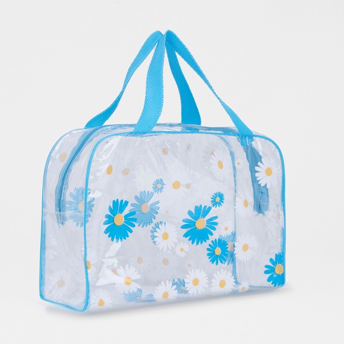 фото Косметичка на молнии, цвет голубой