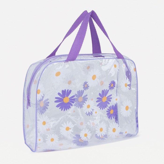 фото Косметичка на молнии, цвет сиреневый