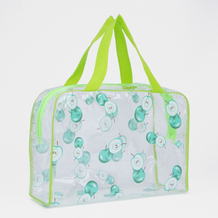 фото Косметичка на молнии, цвет зелёный