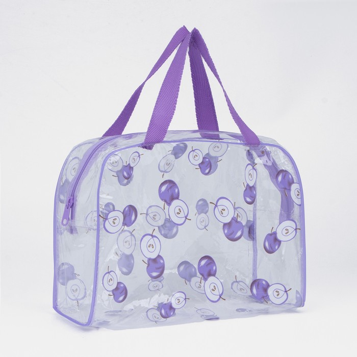 фото Косметичка на молнии, цвет сиреневый