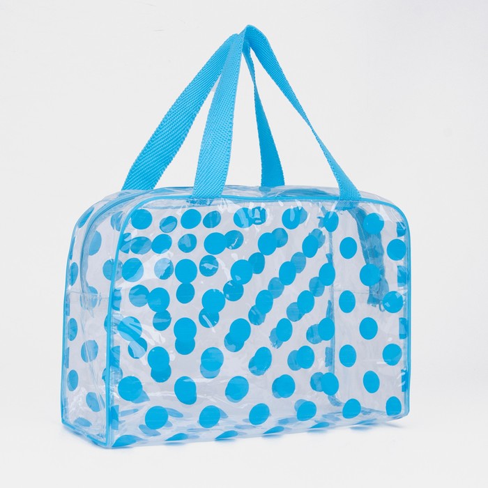 фото Косметичка на молнии, цвет голубой