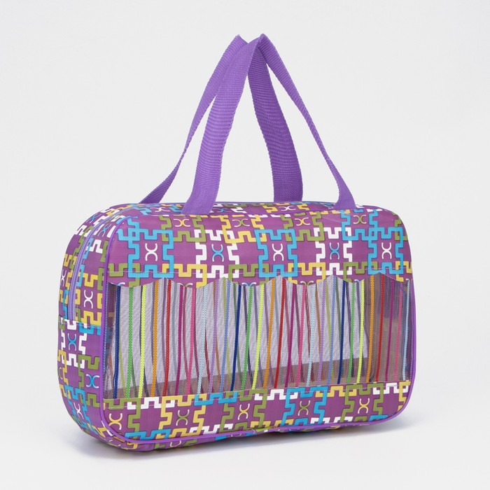 фото Косметичка на молнии, цвет сиреневый