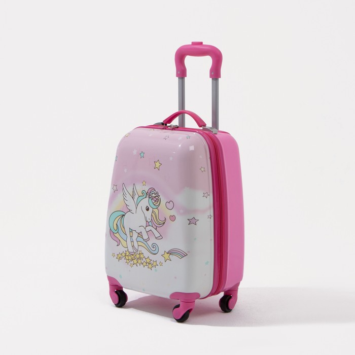 фото Чемодан маленький 16", цвет розовый