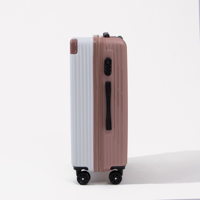 фото Чемодан большой 26", кодовый замок, цвет белый/розовый