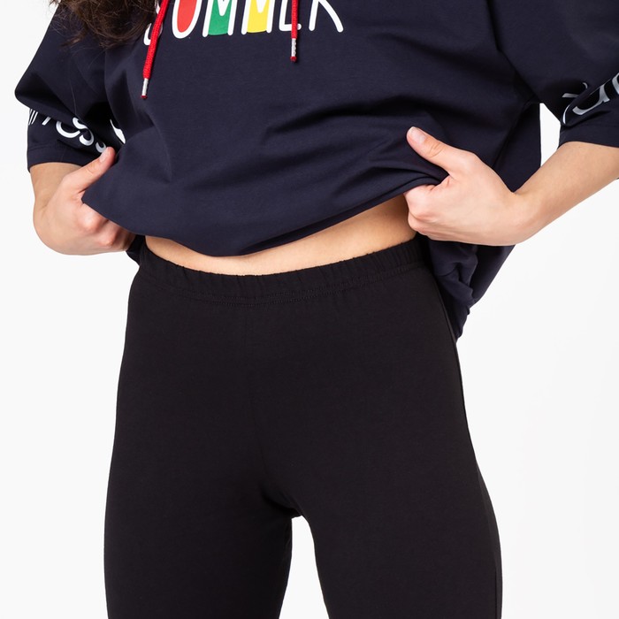 фото Леггинсы женские, цвет чёрный, размер 52 tusi